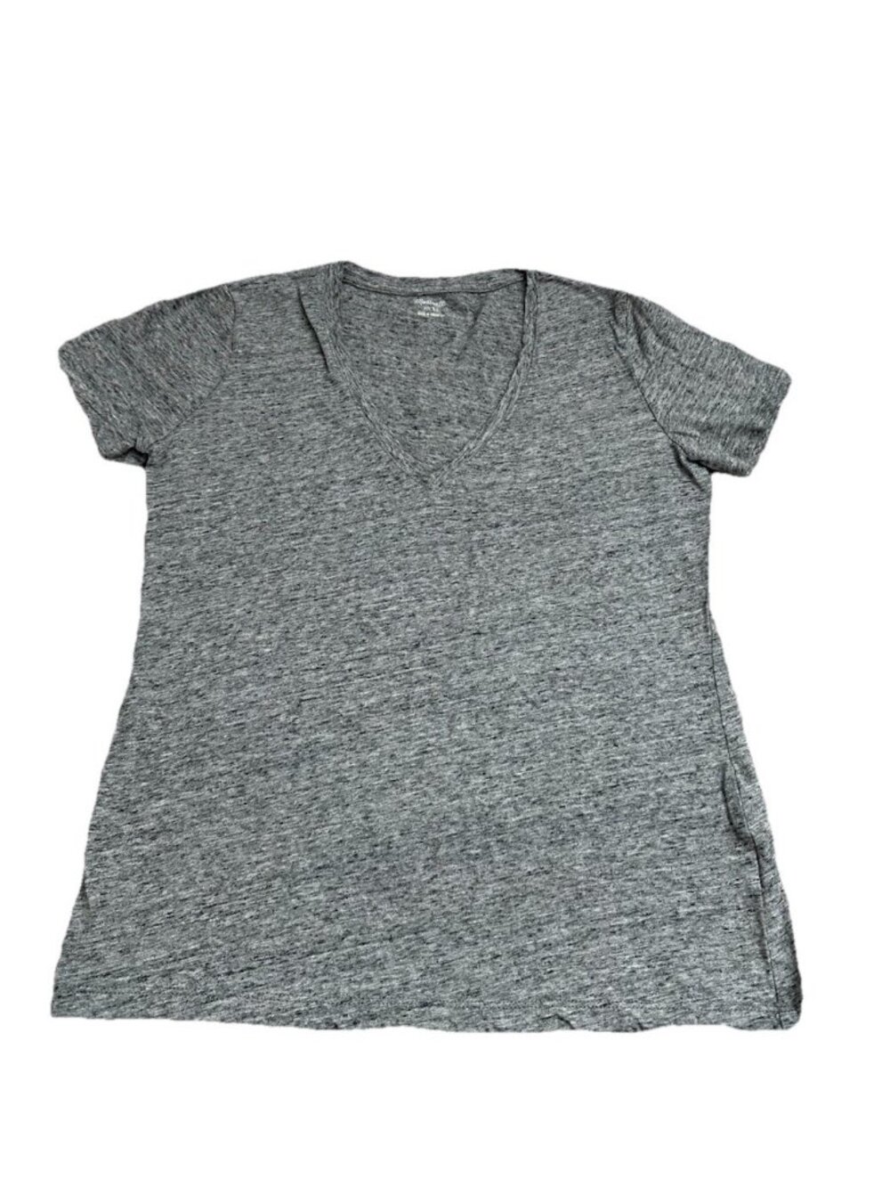 Madewell Whisper Cotton V-Neck Tee Shirt Womens Size Xs Gray Short Sleeve